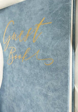 Load image into Gallery viewer, Gorgeous & Elegant Blue Guest Book With Ribbon