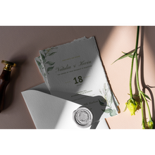 Load image into Gallery viewer, Olive Branch Monogram Wedding Stationary Set 40 pcs