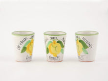 Load image into Gallery viewer, Ceramic Set - Limoncello glasses with tray