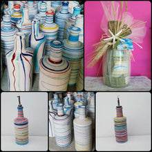 Load image into Gallery viewer, Hand Painted Ceramic Oil Jug