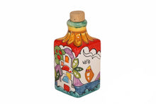 Load image into Gallery viewer, Square Ceramic Bottle Hand Painted Houses Decor