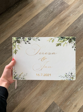 Load image into Gallery viewer, Customized Olive branch wedding guest book