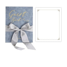 Load image into Gallery viewer, Gorgeous & Elegant Blue Guest Book With Ribbon