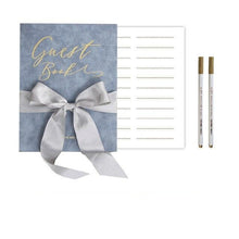 Load image into Gallery viewer, Gorgeous & Elegant Blue Guest Book With Ribbon