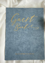 Load image into Gallery viewer, Gorgeous & Elegant Blue Guest Book With Ribbon
