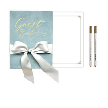 Load image into Gallery viewer, Gorgeous & Elegant Blue Guest Book With Ribbon