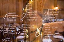 Load image into Gallery viewer, Acrylic Transparent Seating Chart UV printed