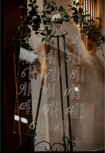 Load image into Gallery viewer, Acrylic Transparent Seating Chart UV printed