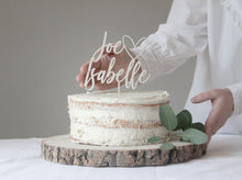 Load image into Gallery viewer, Customized Wedding Cake Topper with heart