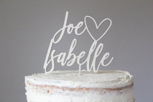 Load image into Gallery viewer, Customized Wedding Cake Topper with heart