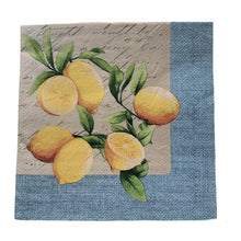 Load image into Gallery viewer, Napkins With Lemon Decor 20 pcs