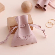 Load image into Gallery viewer, Custom Jewelry Microfiber Pouch with debossed print 100 pcs