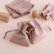 Load image into Gallery viewer, Custom Jewelry Microfiber Pouch with debossed print 100 pcs