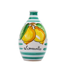 Load image into Gallery viewer, Limoncello Ceramic Jar with green stripes 500ml