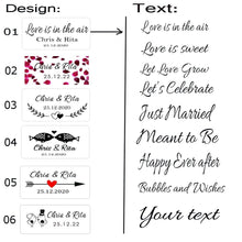 Load image into Gallery viewer, Personalized bubbles labels, bubble wand labels 100pcs