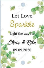 Load image into Gallery viewer, Personalized wedding Sparkler Tags /Labels 100pcs