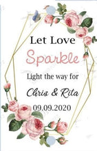 Load image into Gallery viewer, Personalized wedding Sparkler Tags /Labels 100pcs