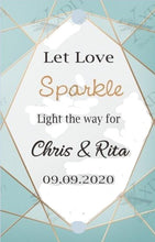 Load image into Gallery viewer, Personalized wedding Sparkler Tags /Labels 100pcs