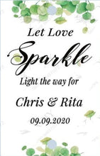 Load image into Gallery viewer, Personalized wedding Sparkler Tags /Labels 100pcs