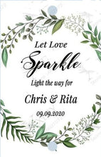 Load image into Gallery viewer, Personalized wedding Sparkler Tags /Labels 100pcs