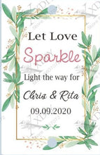 Load image into Gallery viewer, Personalized wedding Sparkler Tags /Labels 100pcs