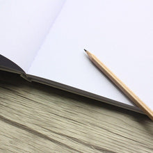 Load image into Gallery viewer, Purple Floral Calligraphy Guest Book with printed callighraphy