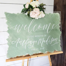Load image into Gallery viewer, Personalized Acrylic Wedding Welcome Sign