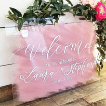 Load image into Gallery viewer, Personalized Acrylic Wedding Welcome Sign