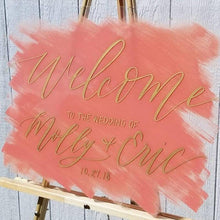 Load image into Gallery viewer, Personalized Acrylic Wedding Welcome Sign