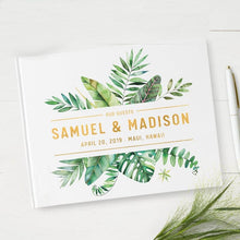 Load image into Gallery viewer, Customized Wedding Guest Book With Botanical illustration