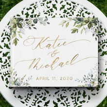 Load image into Gallery viewer, Customized Olive branch wedding guest book