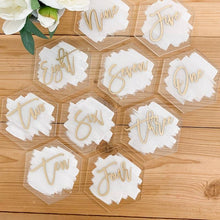 Load image into Gallery viewer, Acrylic Calligraphy Table Number with stand 10 pcs