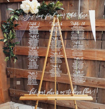 Load image into Gallery viewer, Acrylic printed Transparent Seating Chart