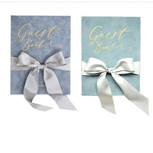 Load image into Gallery viewer, Gorgeous & Elegant Blue Guest Book With Ribbon