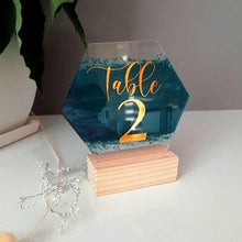 Load image into Gallery viewer, Plexiglass Sign, Acrylic Wedding Table Numbers with Stand 10pcs