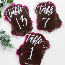Load image into Gallery viewer, Plexiglass Acrylic Table Numbers with Stand 10pcs