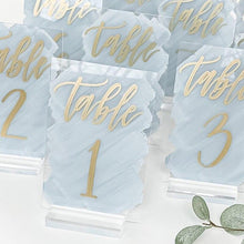 Load image into Gallery viewer, Plexiglass Acrylic Table Numbers with Stand 10pcs