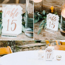 Load image into Gallery viewer, Plexiglass Acrylic Table Numbers with Stand 10pcs