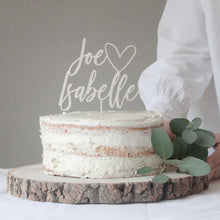 Load image into Gallery viewer, Customized Wedding Cake Topper with heart