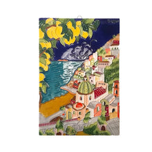 Load image into Gallery viewer, Hand Painted tile for wall Decor of Amalfi/ Positano