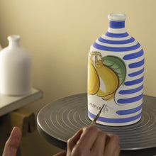 Load image into Gallery viewer, Limoncello Ceramic Jar with green stripes 500ml
