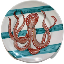 Load image into Gallery viewer, Ceramic Dish with Octopus &amp; Stripes dish set
