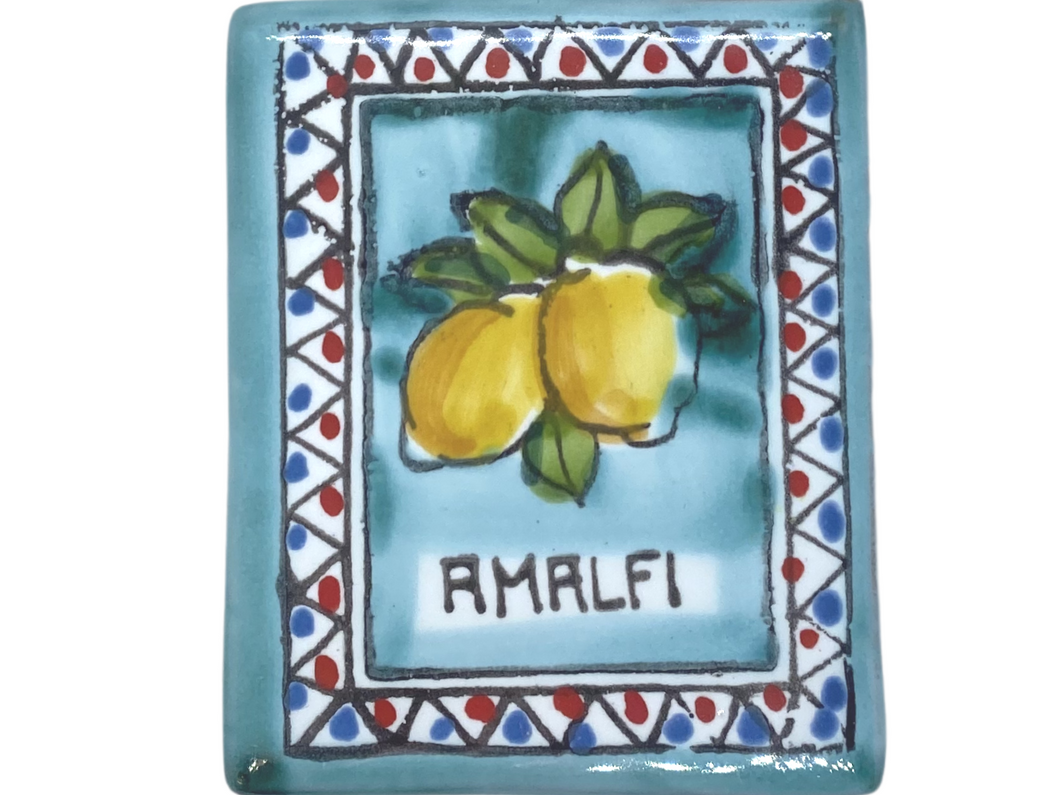 Ceramic Coaster with Hand Painted Amalfi Lemons