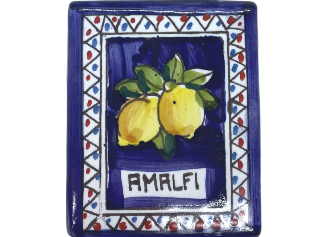 Ceramic Coaster with Hand Painted Amalfi Lemons