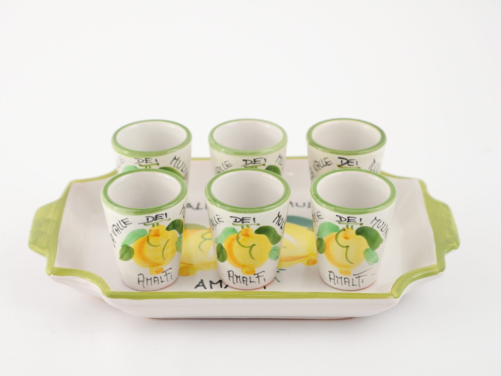 Ceramic Set - Limoncello glasses with tray – Amalfi Wedding Essence