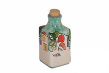 Load image into Gallery viewer, Square Ceramic Bottle Hand Painted Houses Decor

