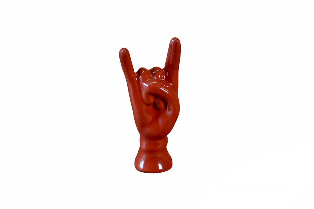Ceramic Hand Horn Good Luck Symbol