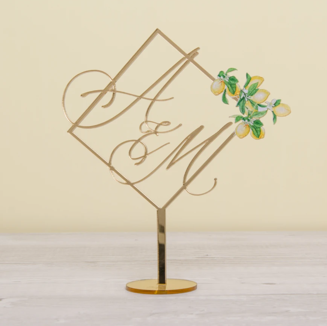 Cake Topper with Lemon Decor
