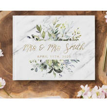 Load image into Gallery viewer, Customized Olive branch wedding guest book

