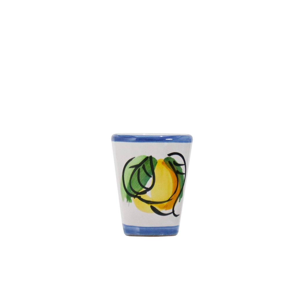 Hand-painted Limoncello Ceramic glass